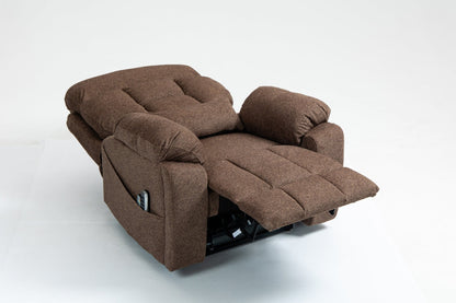 Old age electric lift chair, flat high density foam electric sofa, with heating and massage functions, can tilt to 180 degrees, 2 pocket cup holders, 2 remote controls, 4 OKIN motors - 1st Choice Furniture Direct
