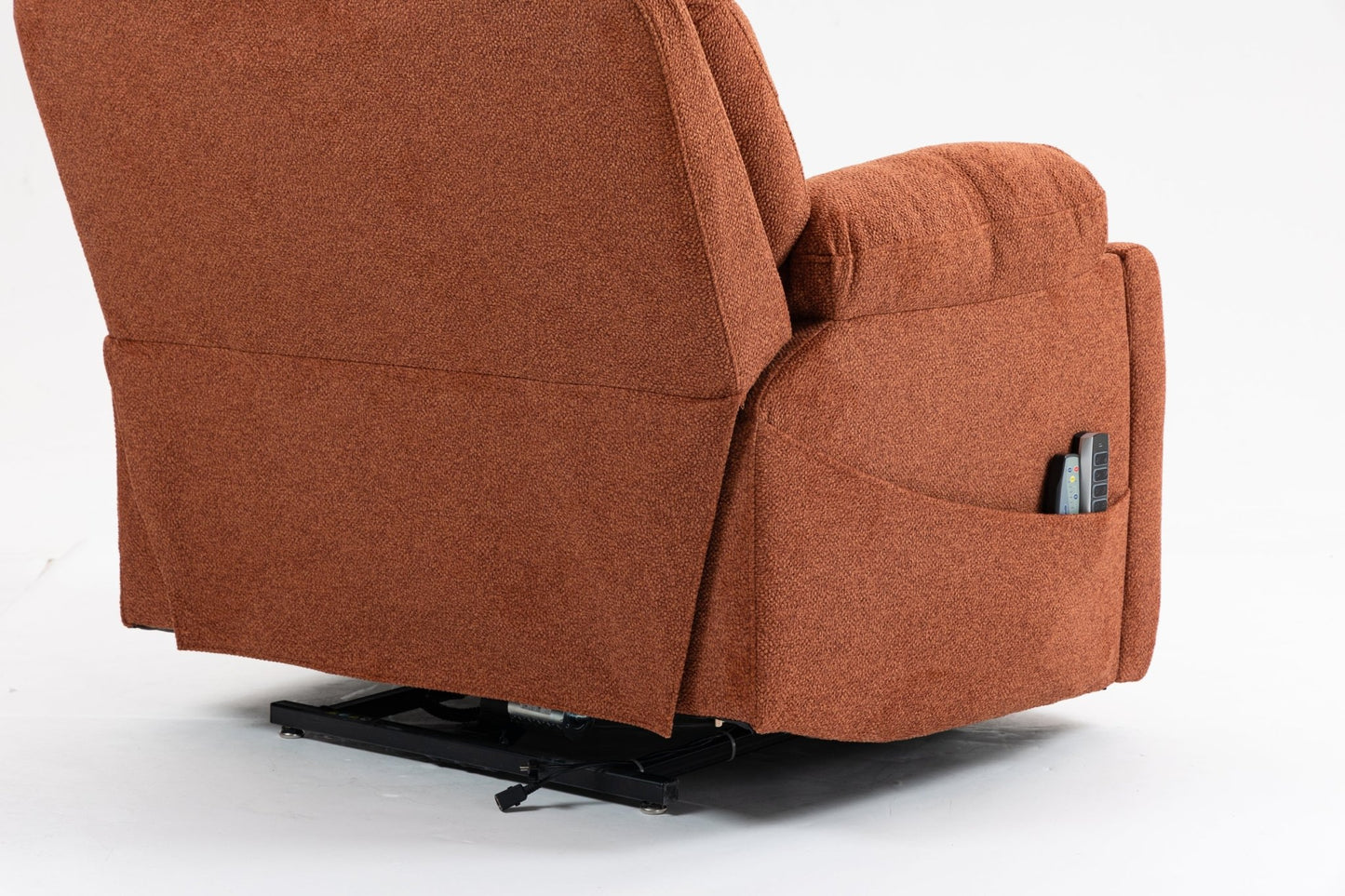 Old age electric lift chair, flat high density foam electric sofa, with heating and massage functions, can tilt to 180 degrees, 2 pocket cup holders, 2 remote controls, 4 OKIN motors - 1st Choice Furniture Direct