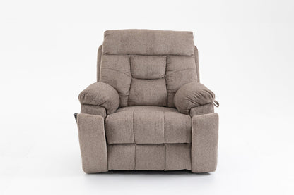 Old age electric lift chair, flat high density foam electric sofa, with heating and massage functions, can tilt to 180 degrees, 2 pocket cup holders, 2 remote controls, dual OKIN motors - 1st Choice Furniture Direct