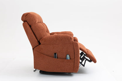 Old age electric lift chair, flat high density foam electric sofa, with heating and massage functions, can tilt to 180 degrees, 2 pocket cup holders, 2 remote controls, 4 OKIN motors - 1st Choice Furniture Direct