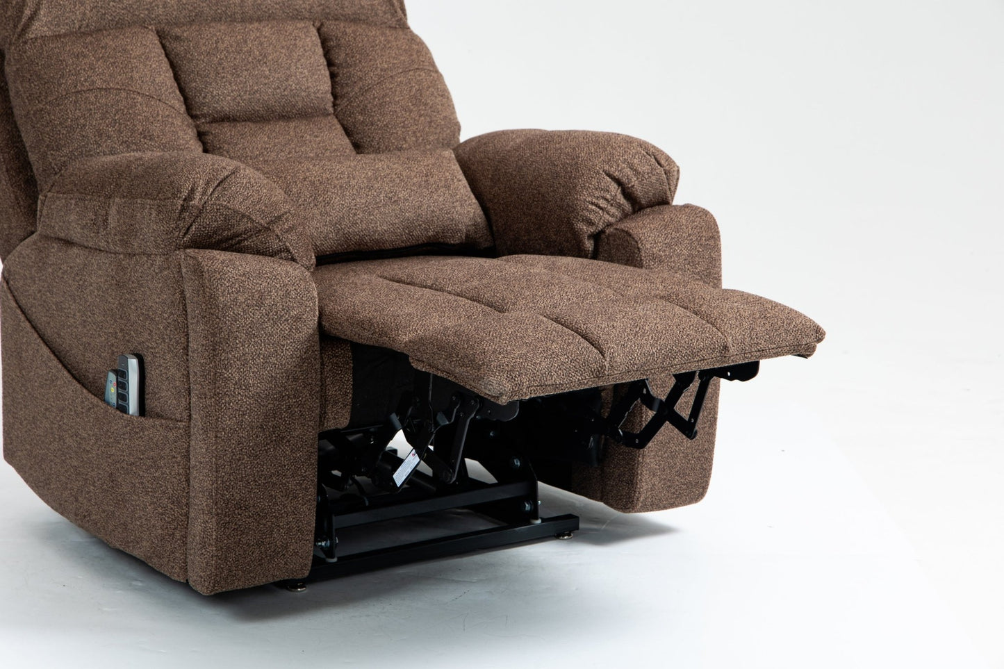 Old age electric lift chair, flat high density foam electric sofa, with heating and massage functions, can tilt to 180 degrees, 2 pocket cup holders, 2 remote controls, 4 OKIN motors - 1st Choice Furniture Direct