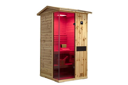 One person outdoor wooden steam sauna room - 1st Choice Furniture Direct
