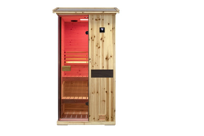 One person outdoor wooden steam sauna room - 1st Choice Furniture Direct
