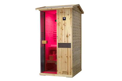 One person outdoor wooden steam sauna room - 1st Choice Furniture Direct