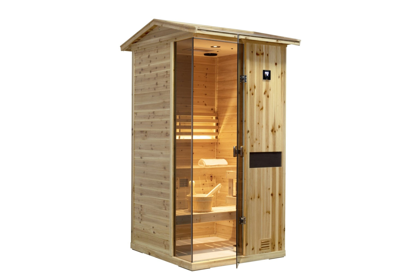 One person outdoor wooden steam sauna room - 1st Choice Furniture Direct