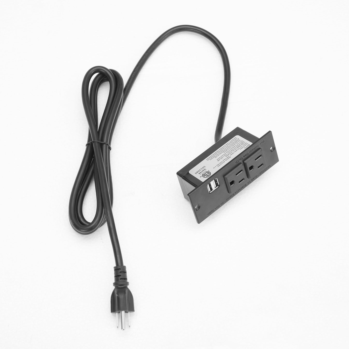 Open Space and 2 Drawers Dresser Nightstand with Charging Station, Farmhouse End Table with USB Ports and Outlets, Fluted Pilasters Design Side Table with Solid Wood Legs for Bedroom - 1st Choice Furniture Direct