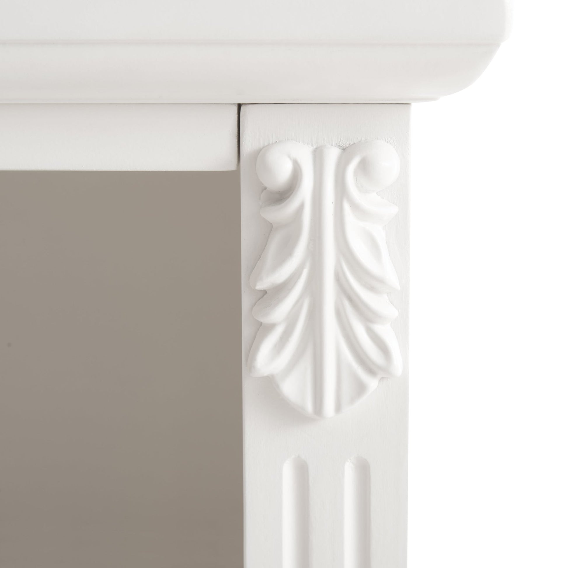 Open Space and 2 Drawers Dresser Nightstand with Charging Station, Farmhouse End Table with USB Ports and Outlets, Fluted Pilasters Design Side Table with Solid Wood Legs for Bedroom - 1st Choice Furniture Direct