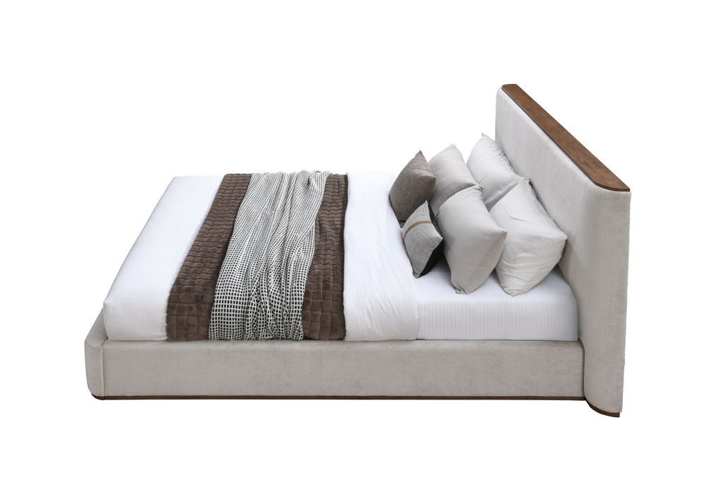 Orane Gray Fabric Eastern King Bed - 1st Choice Furniture Direct