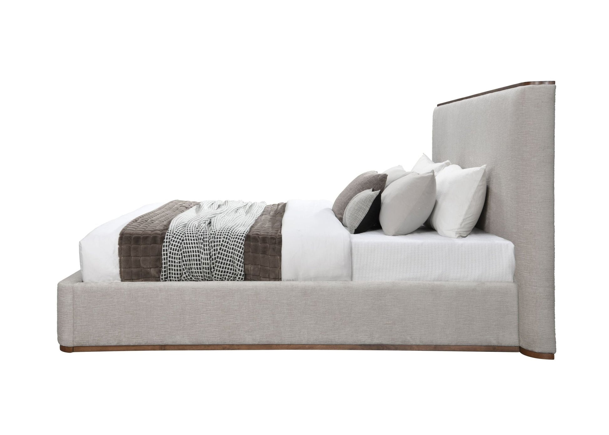 Orane Gray Fabric Eastern King Bed - 1st Choice Furniture Direct