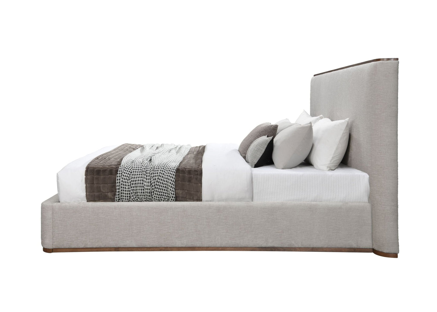 Orane Gray Fabric Eastern King Bed - 1st Choice Furniture Direct