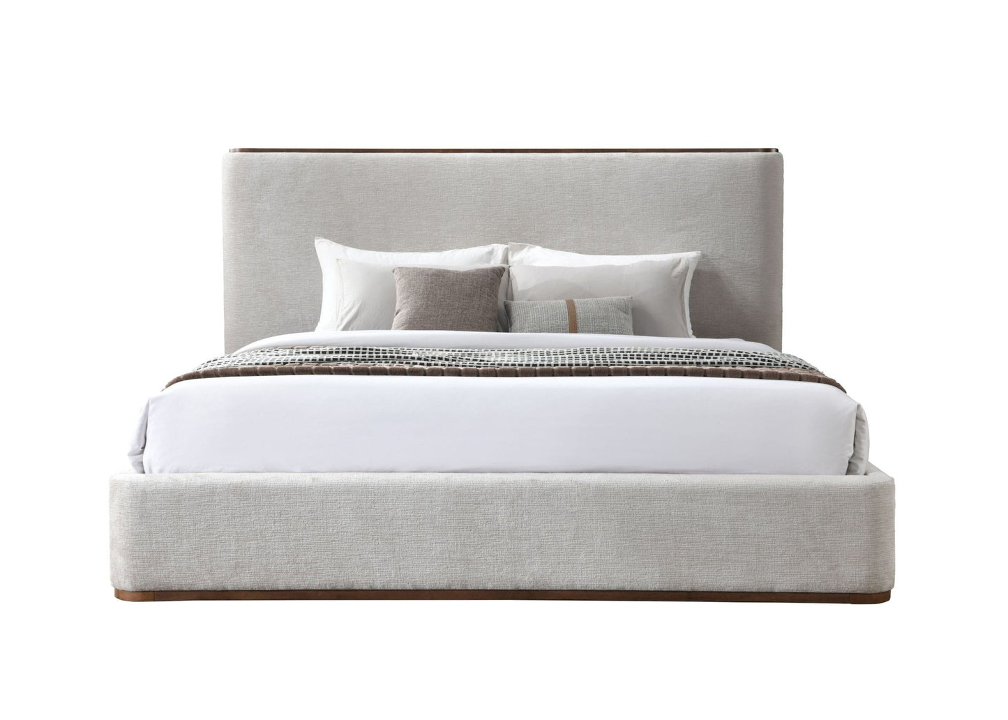 Orane Gray Fabric Queen Bed - 1st Choice Furniture Direct