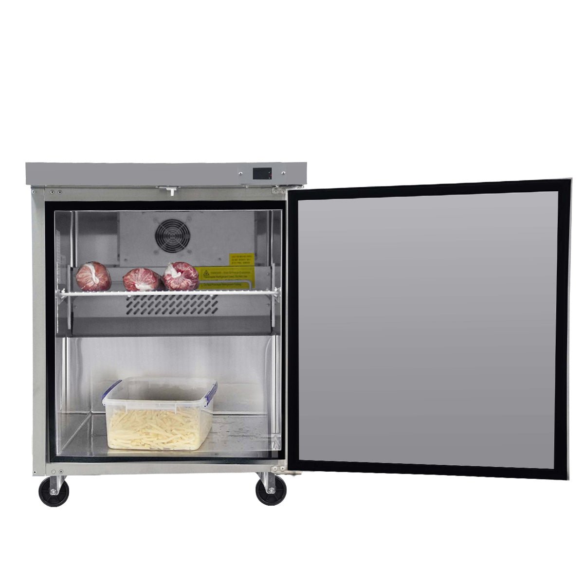 ORIKOOL 29' Commercial Under Counter Freezer 1 Door 8 Cu.ft Undercounter Work Top Freezers ETL Approved - 1st Choice Furniture Direct