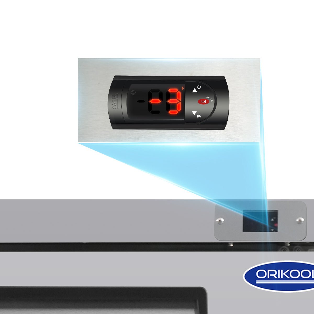 ORIKOOL 29' Commercial Under Counter Freezer 1 Door 8 Cu.ft Undercounter Work Top Freezers ETL Approved - 1st Choice Furniture Direct