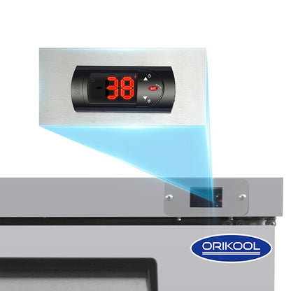 Orikool 29 IN Commercial Refrigerators, Undercounter Refrigerators 8 Cu.Ft with Smooth Casters, 1 Door, ETL Listed for Restaurants, Cafes, Bars And Pizzerias - 1st Choice Furniture Direct