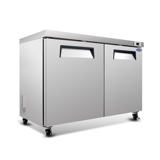 Orikool 60 IN Commercial Refrigerators, Undercounter Refrigerators 18.5 Cu.Ft with Smooth Casters, 2 Doors, ETL Listed for Restaurants, Cafes, Bars And Pizzerias - 1st Choice Furniture Direct