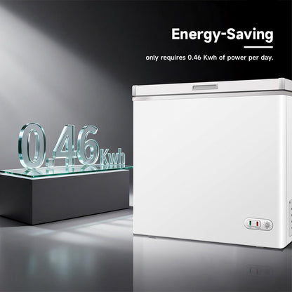 ORIKOOL Chest Freezer 7.0 Cu.ft Solid Top Commercial Deep Chest Freezers with Lockable Stay - Open Lid Painted for Back - of - House Bulk Storage - 1st Choice Furniture Direct