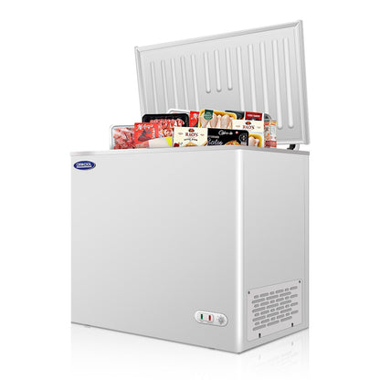 ORIKOOL Chest Freezer 7.0 Cu.ft Solid Top Commercial Deep Chest Freezers with Lockable Stay - Open Lid Painted for Back - of - House Bulk Storage - 1st Choice Furniture Direct
