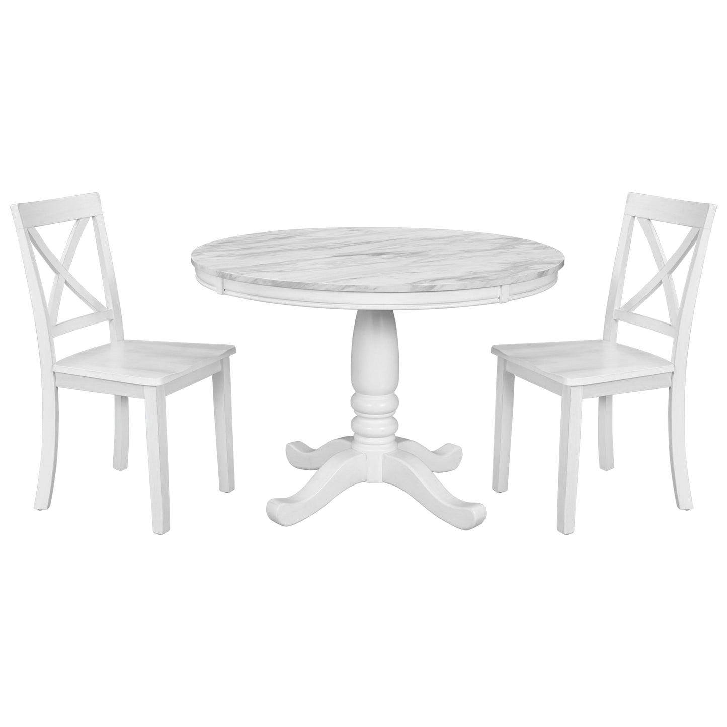 Orisfur. 5 Pieces Dining Table and Chairs Set for 4 Persons, Kitchen Room Solid Wood Table with 4 Chairs - 1st Choice Furniture Direct