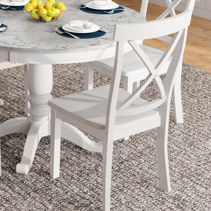 Orisfur. 5 Pieces Dining Table and Chairs Set for 4 Persons, Kitchen Room Solid Wood Table with 4 Chairs - 1st Choice Furniture Direct