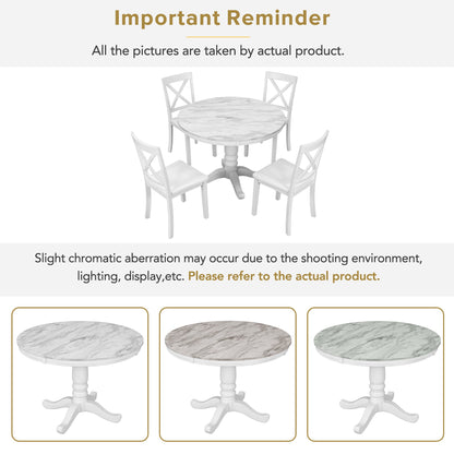 Orisfur. 5 Pieces Dining Table and Chairs Set for 4 Persons, Kitchen Room Solid Wood Table with 4 Chairs - 1st Choice Furniture Direct