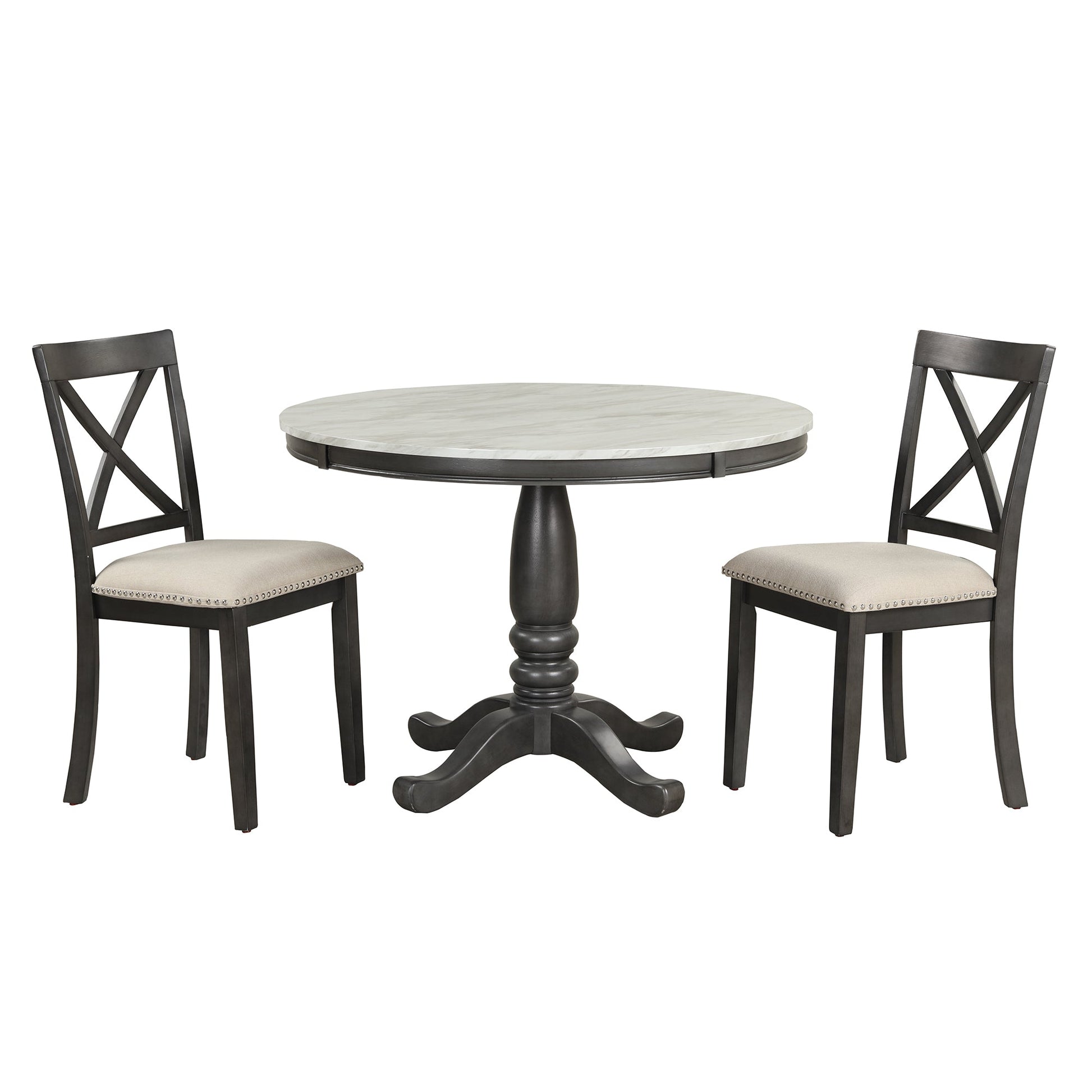 Orisfur. 5 Pieces Dining Table and Chairs Set for 4 Persons, Kitchen Room Solid Wood Table with 4 Chairs - 1st Choice Furniture Direct