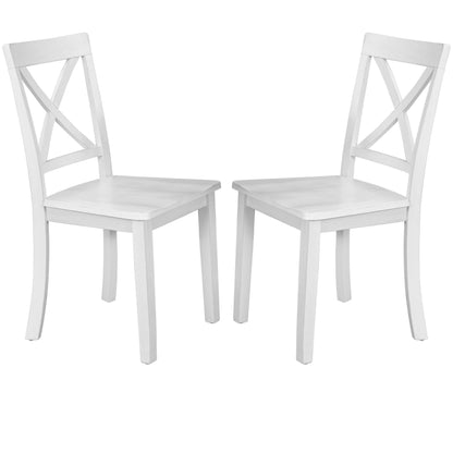 Orisfur. 5 Pieces Dining Table and Chairs Set for 4 Persons, Kitchen Room Solid Wood Table with 4 Chairs - 1st Choice Furniture Direct