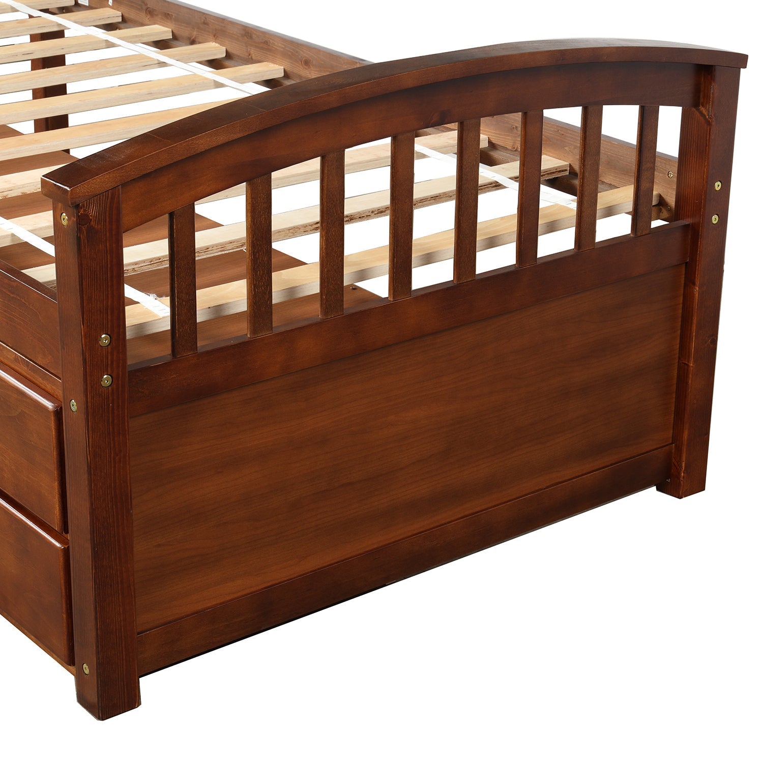 Orisfur. Twin Size Platform Storage Bed Solid Wood Bed with 6 Drawers - 1st Choice Furniture Direct