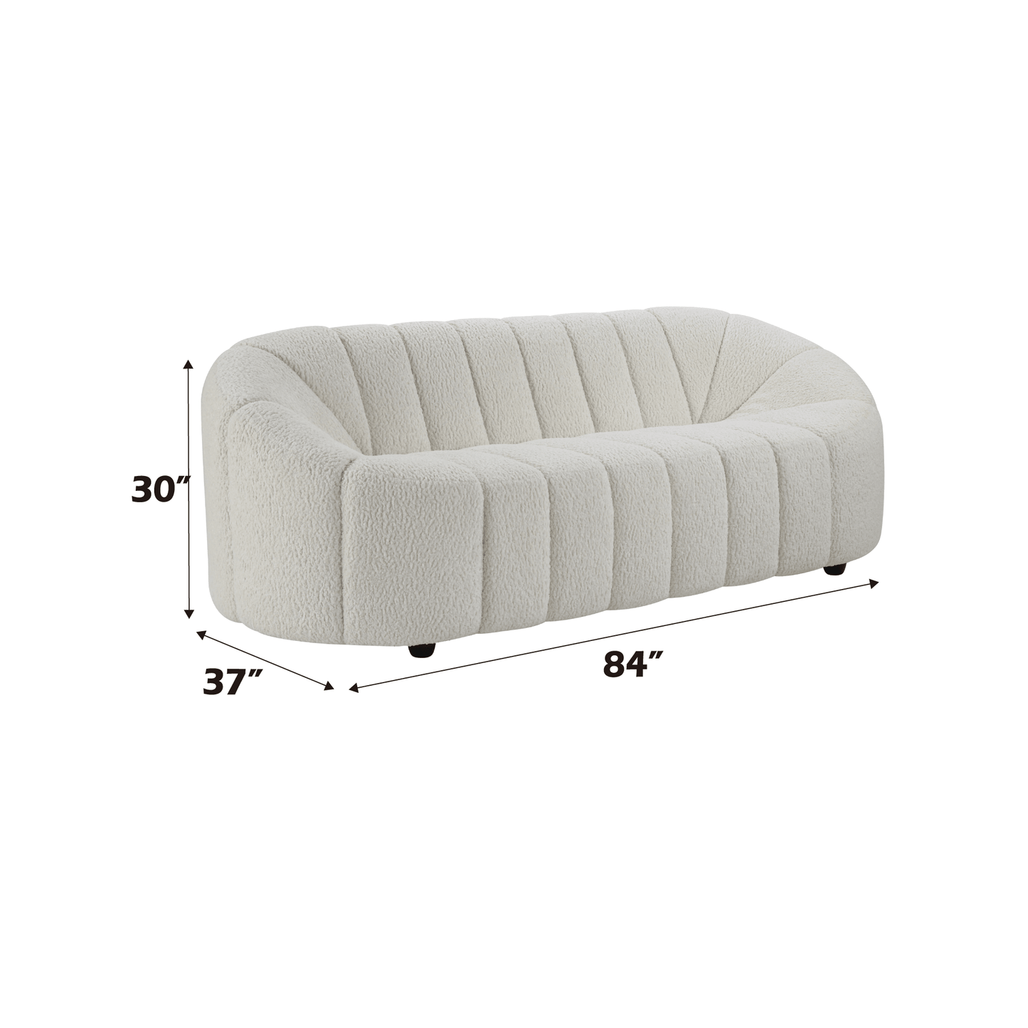 Osmash White Teddy Sherpa Sofa - 1st Choice Furniture Direct