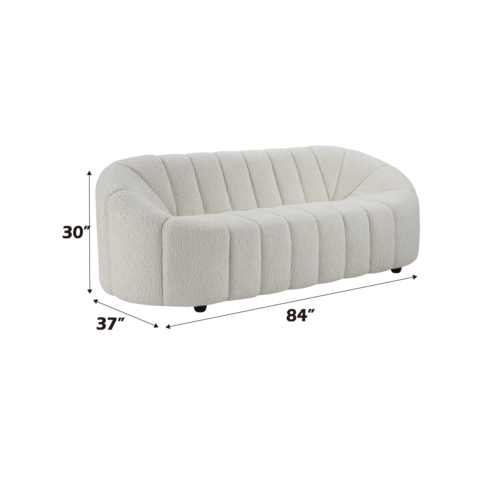 Osmash White Teddy Sherpa Sofa - 1st Choice Furniture Direct