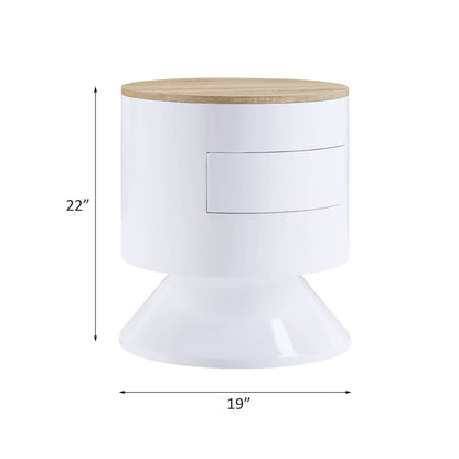 Otith White High Gloss Finish Accent Table - 1st Choice Furniture Direct