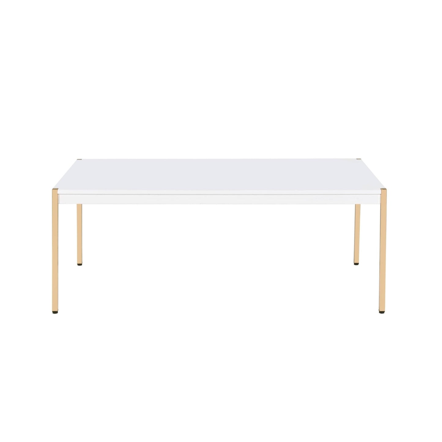 Otrac White & Gold Finish Coffee Table - 1st Choice Furniture Direct