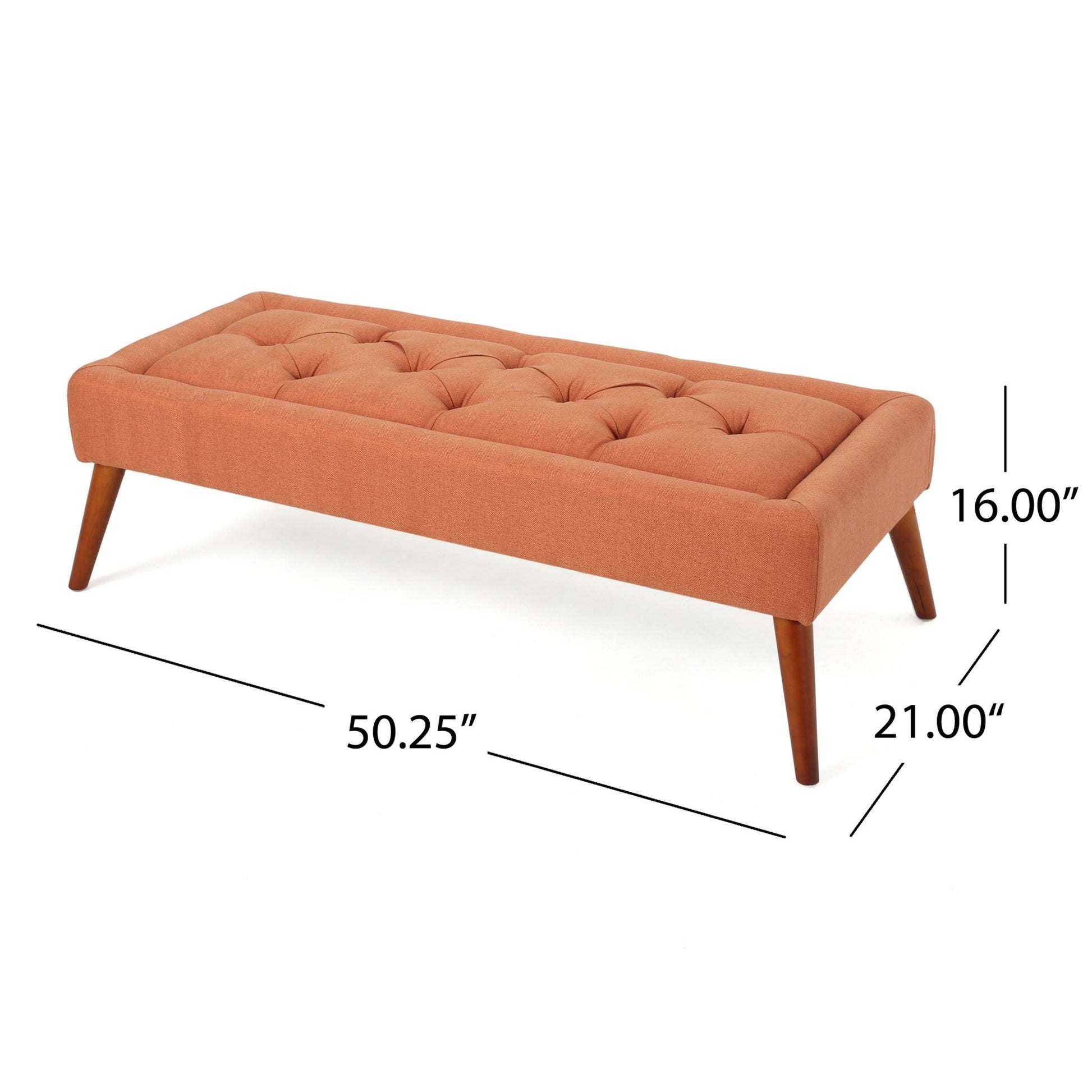 Ottoman Bench Upholstered Bedroom Bench for End of Bed, Button - Tufted Footstool for Entryway Living Room Dining Room - 1st Choice Furniture Direct