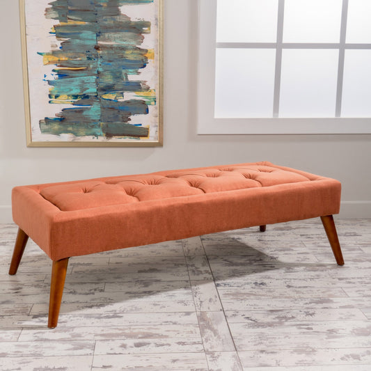 Ottoman Bench Upholstered Bedroom Bench for End of Bed, Button - Tufted Footstool for Entryway Living Room Dining Room - 1st Choice Furniture Direct
