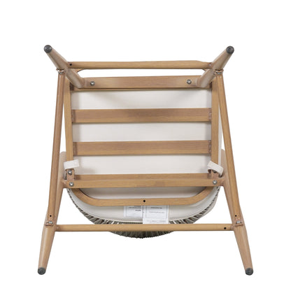 Outdoor 30.25' Bar Height Aluminum Frame Counter Stools with Scallop - shaped Backrest & Water - resistant Cushions, Set of 2, Maple Finish - 1st Choice Furniture Direct