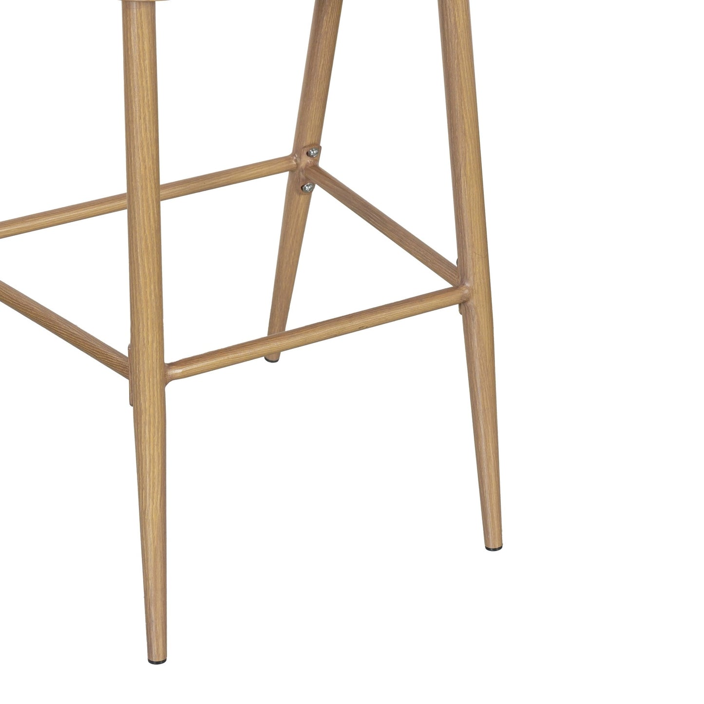 Outdoor 30.25' Bar Height Aluminum Frame Counter Stools with Scallop - shaped Backrest & Water - resistant Cushions, Set of 2, Maple Finish - 1st Choice Furniture Direct