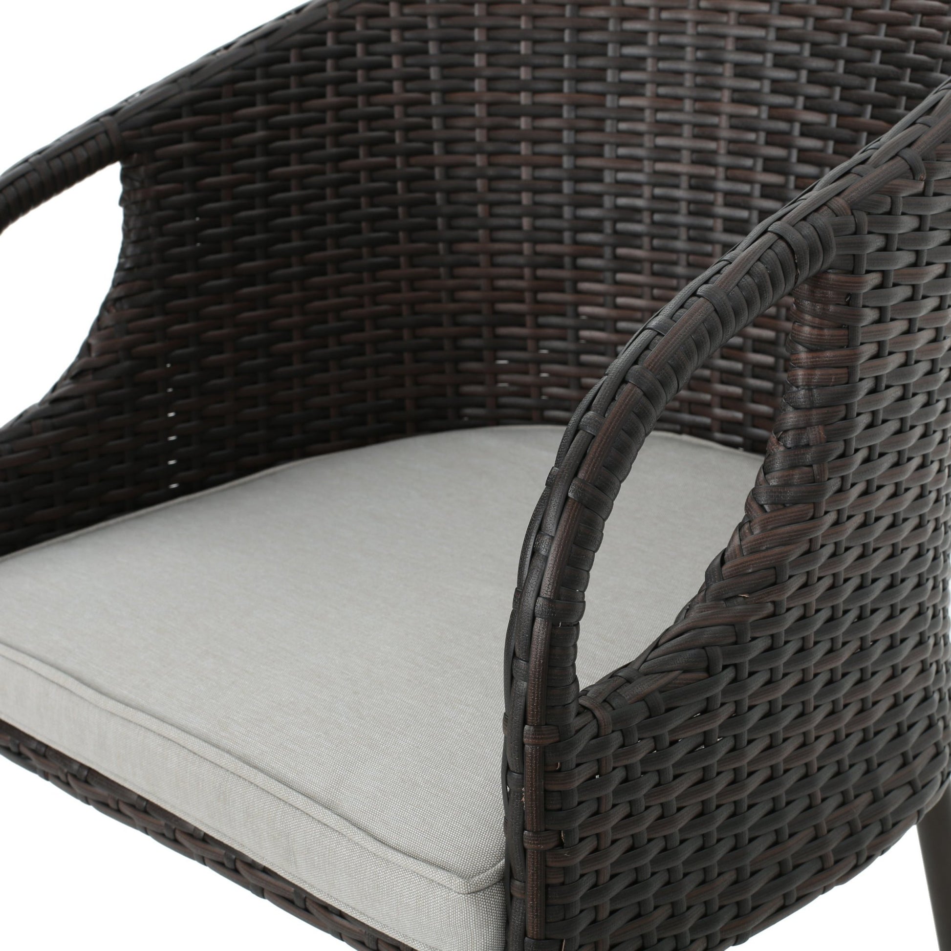 Outdoor 31' PE Rattan Barstools with Waterproof Cushions, Set of 2, Multibrown - 1st Choice Furniture Direct