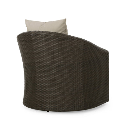 Outdoor Aluminum Frame Wicker Swivel Chair - 1st Choice Furniture Direct