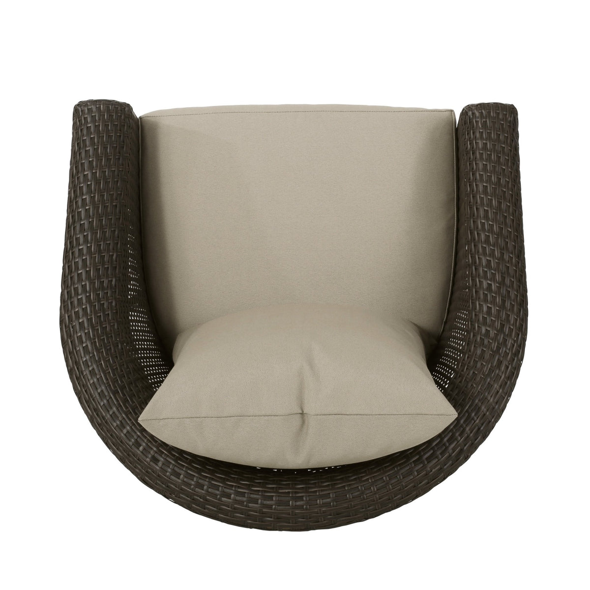 Outdoor Aluminum Frame Wicker Swivel Chair - 1st Choice Furniture Direct