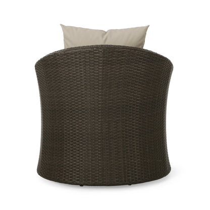 Outdoor Aluminum Frame Wicker Swivel Chair - 1st Choice Furniture Direct