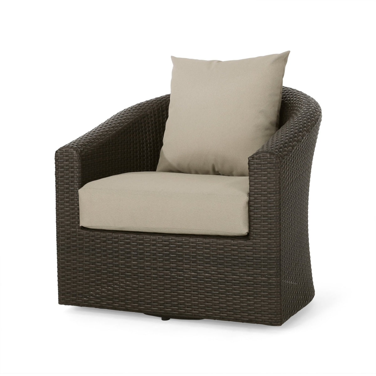 Outdoor Aluminum Frame Wicker Swivel Chair - 1st Choice Furniture Direct