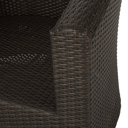 Outdoor Aluminum Frame Wicker Swivel Chair - 1st Choice Furniture Direct