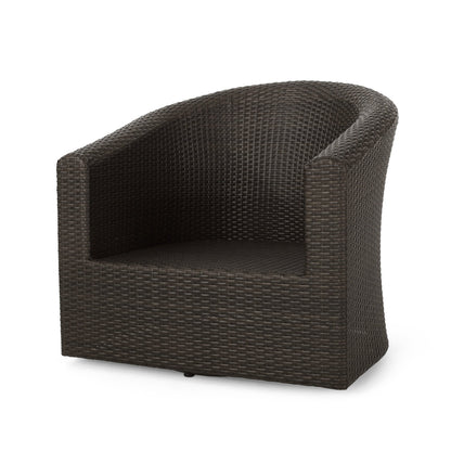 Outdoor Aluminum Frame Wicker Swivel Chair - 1st Choice Furniture Direct