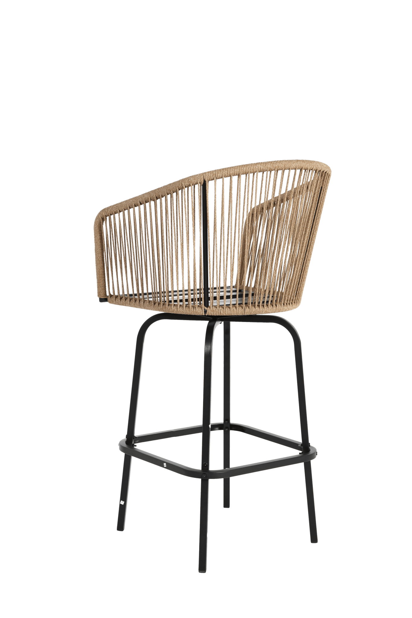 Outdoor Bar Stools Set of 2, 2 - Piece Patio Bar Stools with Armrests, All Weather Rattan Bar Chairs with Backrest, Wicker Bar Stools for Backyard, Garden, Pool, Balcony and Deck - Blue - 1st Choice Furniture Direct