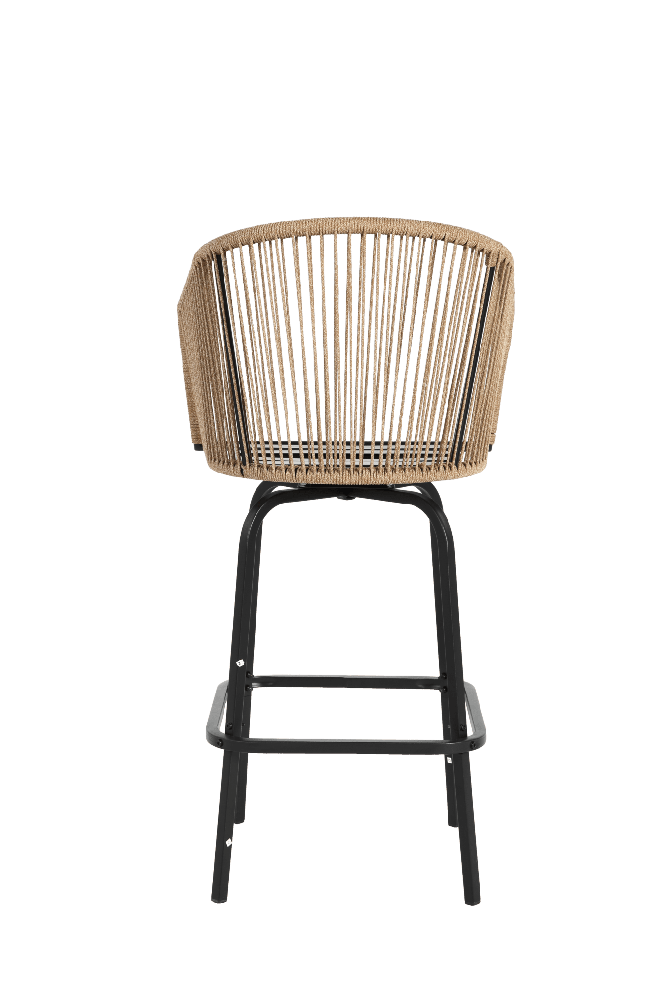 Outdoor Bar Stools Set of 4, 4 - Piece Patio Bar Stools with Armrests, All Weather Rattan Bar Chairs with Backrest, Wicker Bar Stools for Backyard, Garden, Pool, Balcony and Deck - Blue - 1st Choice Furniture Direct