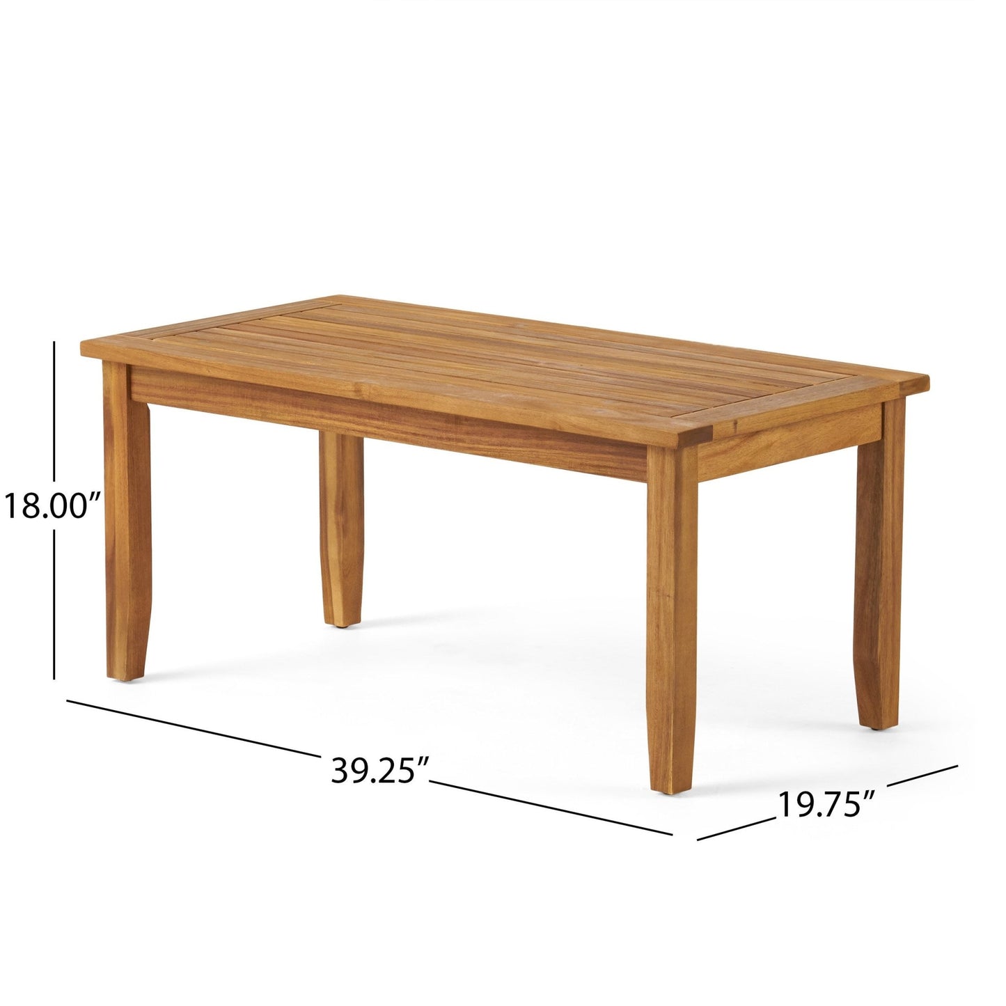 Outdoor Chat Set with Coffee Table and Loveseat, Teak - 1st Choice Furniture Direct