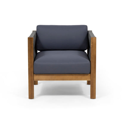 Outdoor Club Chair with Rattan Rope Wave, Dark Grey - 1st Choice Furniture Direct