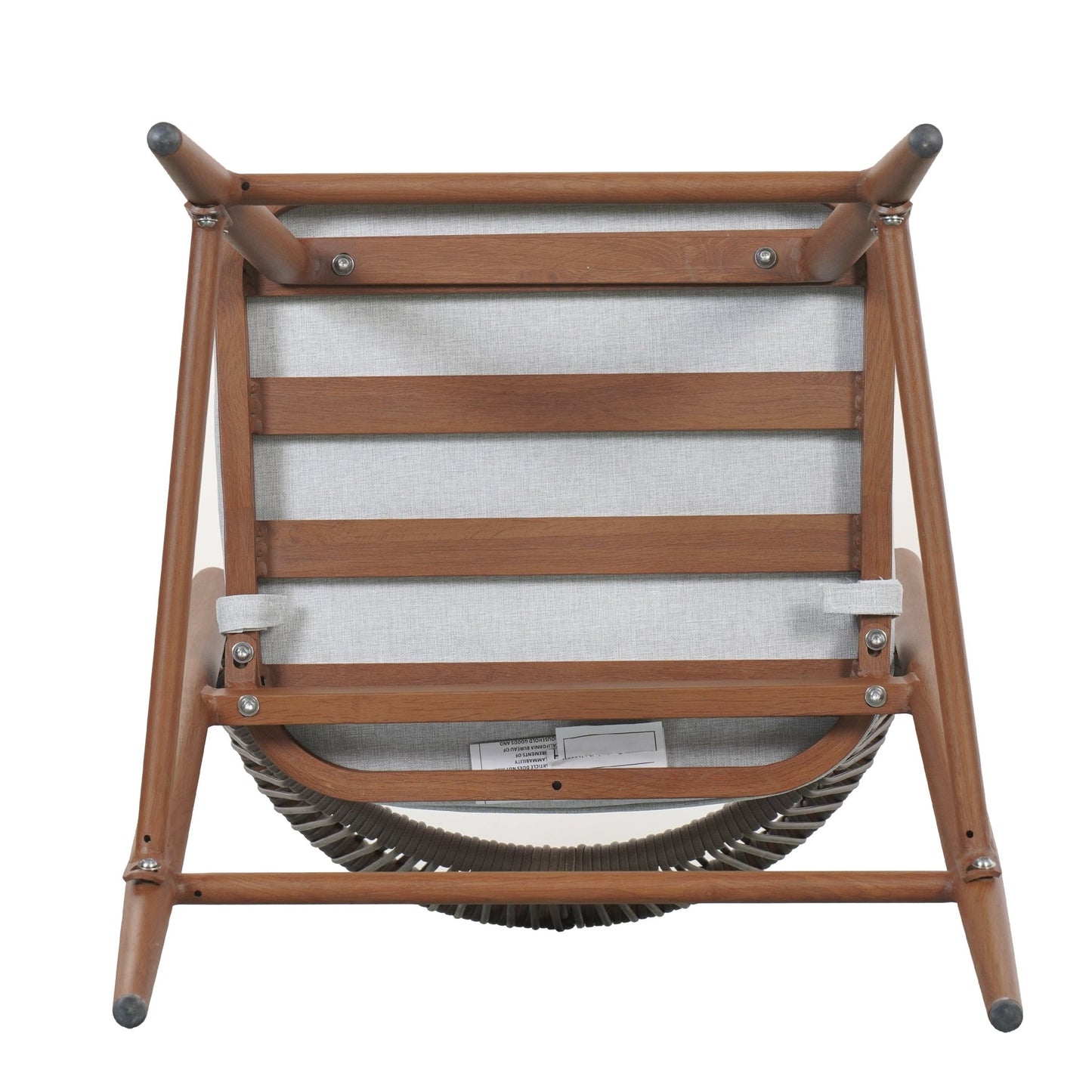 Outdoor Counter Stools Set of 2 – Wicker Teak Finish Aluminum Patio Chairs with Cushions - 1st Choice Furniture Direct