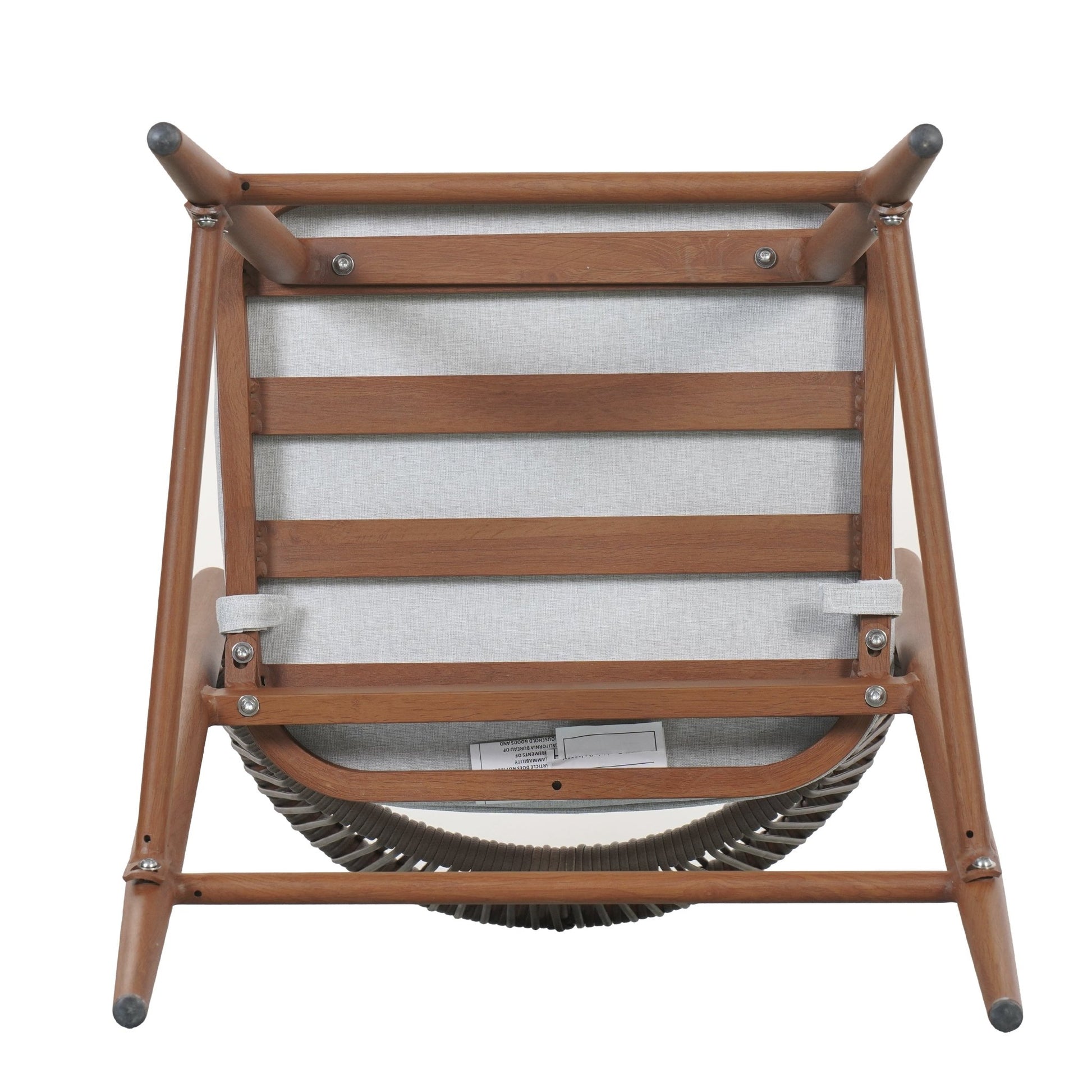 Outdoor Counter Stools Set of 2 – Wicker Teak Finish Aluminum Patio Chairs with Cushions - 1st Choice Furniture Direct