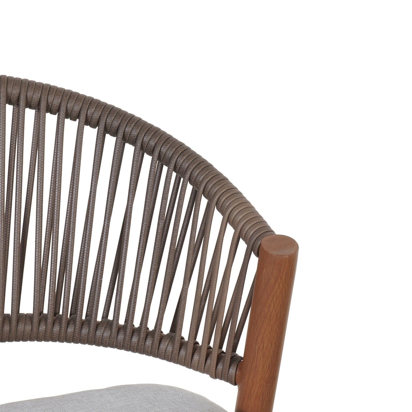 Outdoor Counter Stools Set of 2 – Wicker Teak Finish Aluminum Patio Chairs with Cushions - 1st Choice Furniture Direct