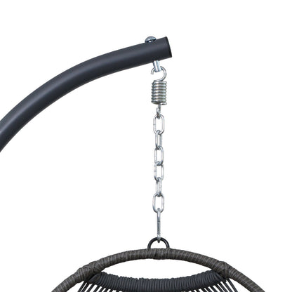 Outdoor Egg Hanging Chair with Stand, Patio Wicker Swing Egg Chair Indoor Swinging Chair Outdoor Hammock Egg Chair - 1st Choice Furniture Direct